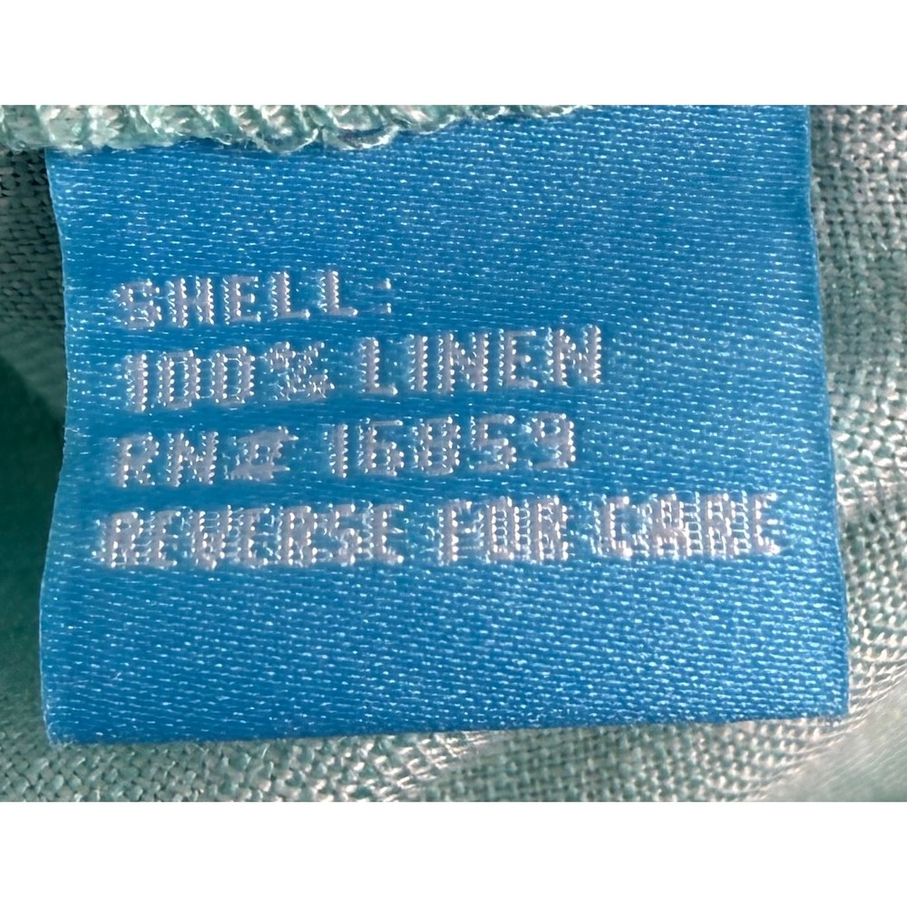 J.McLaughlin Mint Linen Button Down Blouse S - image 7